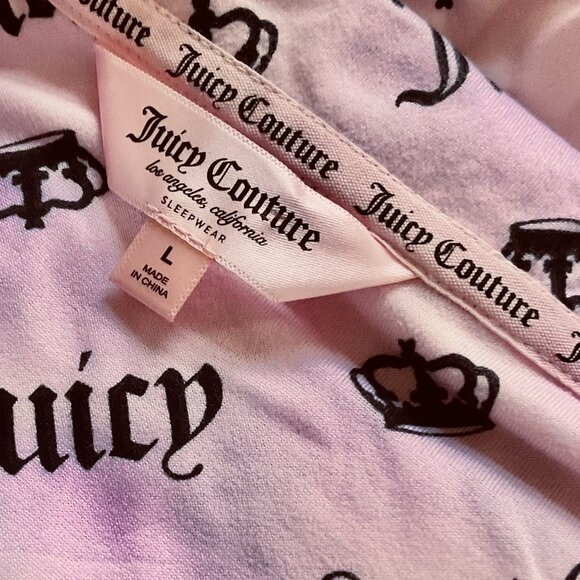 JUICY COUTURE Women's 2 Pc Pajama Set NWT Size L - Picture 2 of 8
